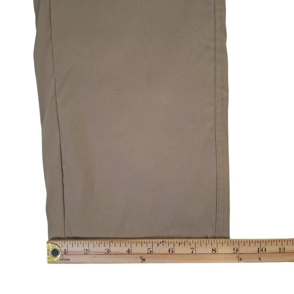 Eddie Bauer Rainier Fleece Lined Pants Mens 36x30 Tan Nylon Spandex Hiking NEW